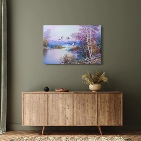 Obraz - Prichádza jeseň, olejomaľba (90x60 cm)