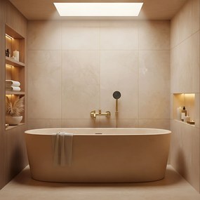 Rea Foster, vaňová batéria s ručnou sprchovou súpravou, zlatá matná, REA-B6445