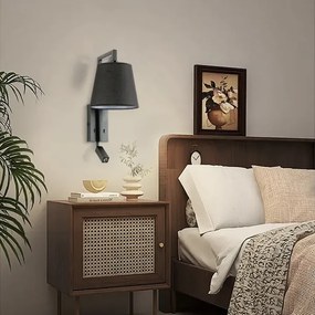 Brilagi - LED Nástenná lampa RAYA 1xE14/40W/230V + LED/3W čierna