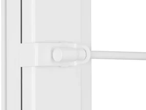Dekodum Kovová Mini záclonová tyč teleskopická / Vitrážka 75-125 cm Biela