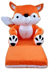 Detské plyšové rozkladacie kresielko LÍŠKA