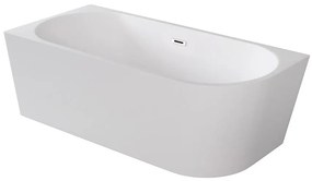 Voľne stojaca vaňa rohová Zoya 150/75 L+Klik-Klak s obdĺžnikovým prepadom Slim chróm