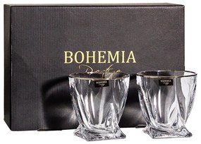 BOHEMIA PRESTIGE QUADRO PLATIN POHÁR SADA 6 KS