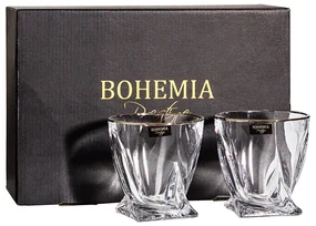 BOHEMIA PRESTIGE QUADRO PLATIN POHÁR SADA 6 KS