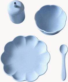 Detská silikónová jedálenská súprava Little Poppy, 4 ks