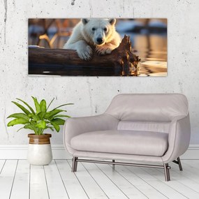 Obraz - Medveď ľadový (120x50 cm)