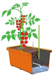 Samozavlažovací truhlík Berberis DUO, antracit, Plastia