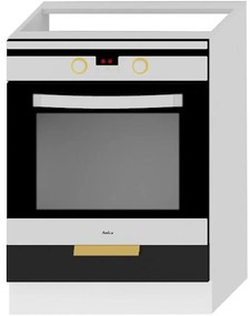 Kuchynská skrinka Denis dk60 čierna mat/biela