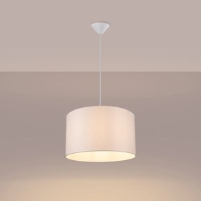 Závesné svietidlo Nova, 1x biele textilné tienidlo, (fi 40 cm)