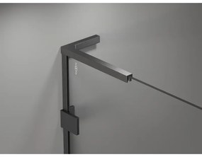 Mexen Lunar-B L výklopný sprchový kút pravý 80 x 80 cm, číre sklo, brúsený grafit, 832L-080-080-66-00-P