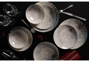 Jedálna súprava 24 ks hnedá/porcelán