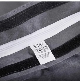 Sedací vak vankúš sivý semišový s vlastným logom EMI