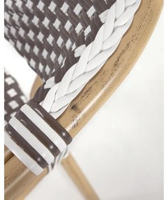 Hnedá kovová/plastová záhradná stolička Marilyn – Kave Home