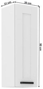 Horná skrinka Lesana 1 (biela) 30 G-90 1F . Vlastná spoľahlivá doprava až k Vám domov. 1063916