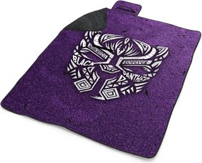 Sablio Plážová deka BLACK PANTHER wakanda forever Biely: 200x140 cm