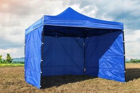 Trojstenný párty stan bez okien čierna 3m x 3m