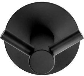 Tutumi Rea, kúpeľňový 2-háčik na uteráky 3M 322216A, čierna matná, REA-77006
