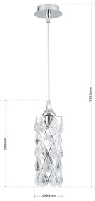 Orion - Závesný luster RITA na lanku 1xG9/40W/230V, lesklý chróm