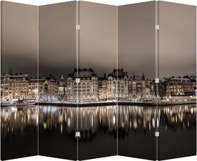 Paraván - Mesto v šere (210x170 cm)