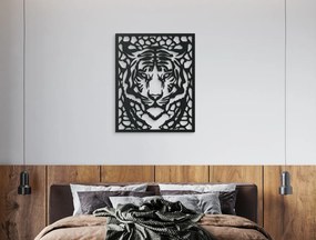 drevko Drevený obraz na stenu Tiger Rozmer obrazu: 40,5 x 32,5 cm, Farba dekorácie: Čierna