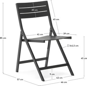 Čierna kovová záhradná stolička Torreta – Kave Home