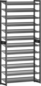 XXXLutz REGÁL NA TOPÁNKY, čierna, 92.5/223/30.7 cm Boxxx - Online Only drobný nábytok - 002543015901