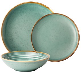 Porcelánový set 18 ks - Gaya Sand tyrkysový - W0144
