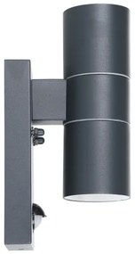 Eglo 32899-LED Vonkajšie nástenné svietidlo so senzorom RIGA 5 2xGU10/3W/230V IP44