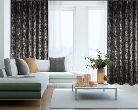 ZATEMŇOVACÍ ZÁVES NA KRÚŽKOCH ELISE 140X250 CM ČIERNA