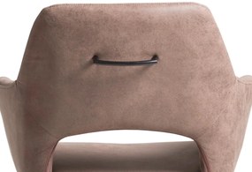 furniture-nabytek.cz - Sada 2 otočných kresiel Corton, hnedá látka a kov