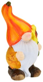 Keramický Škriatok so slnečnicou, 7,5 x 17 x 7,5 cm