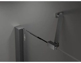 Mexen Velar Duo, posuvné dvere do otvoru 150x200 cm, 8mm číre sklo, grafitová matná, 871-150-000-02-66