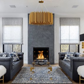 Toolight Toolight, stropné svietidlo 12xG9, APP1560-12CP, zlatá lesklá, OSW-03266