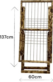 Veľký sušiak na bielizeň, sušiak na prádlo - tmavý, drevený, voľne stojací - trendy domácnosť