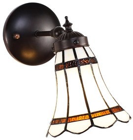 Nástenná lampa Tiffany s bielym tienidlom BrownLine - 17*12*23 cm E14/max 1*40W