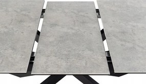 Jedálenský rozkladací stôl Irwine 168/210 cm sivý/čierny