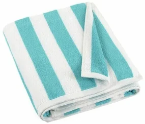Bellatex Plážová osuška 163/176 bielo-tyrkysová