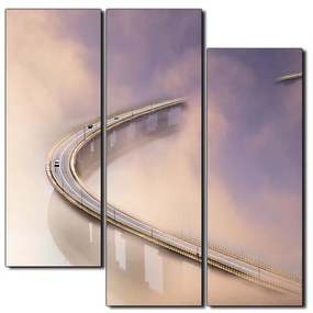 Obraz na plátne - Most v hmle - štvorec 3275D (75x75 cm)