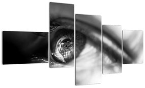 Čiernobiely obraz - detail oka