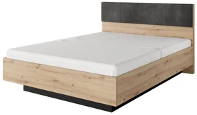 Manželská posteľ 160 cm Tallin (s úložným priestorom) (bez matraca a roštu) (dub artisan + antracit). Akcia -20%. Vlastná spoľahlivá doprava až k Vám domov. 1071399