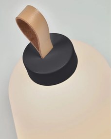 Biela plastová LED stmievateľná stolová lampa (výška 24 cm) Udiya – Kave Home