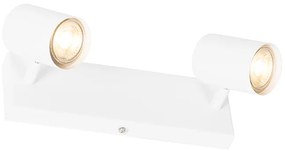 Moderné stropné svietidlo biele 2-svetlo nastaviteľné obdĺžnikové - Jeana