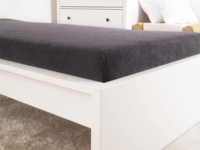 Froté plachta do detskej postieľky EXCLUSIVE 60x120 cm antracitová