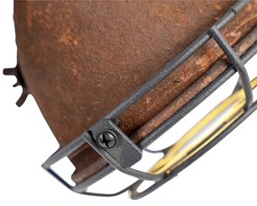 Priemyselné bodové svetlo hrdzavohnedé s dreveným sklonom 2-svetlo - Gina