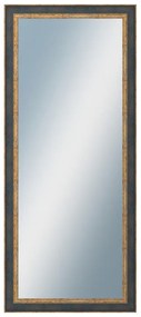DANTIK - Zrkadlo v rámu, rozmer s rámom 60x140 cm z lišty ZVRATNÁ modrozlatá plast (3068)