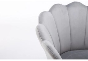 LuxuryForm DESIGN Kreslo FREY VELUR s čiernymi nohami - svetlo šedé