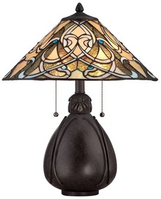 Stolná lampa India v štýle Tiffany