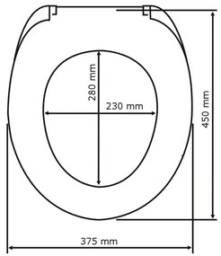Svetloružové WC sedadlo s jednoduchým zatváraním Wenko Premium Ottana, 45,2 × 37,6 cm