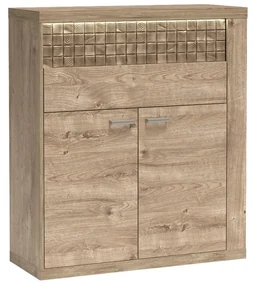 Komoda Nature 06 (s LED osvetlením) (dub ribbeck). Akcia -21%. Vlastná spoľahlivá doprava až k Vám domov. 1057910