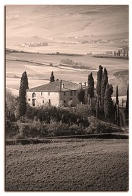 Obraz na plátne - Talianská venkovská krajina - obdĺžnik 7156QA (120x80 cm)